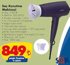 PHİLİPS SAÇ KURUTMA MAKİNESİ 2100 W indirimli fiyat PHİLİPS SAÇ KURUTMA MAKİNESİ 2100 W fiyat ve kampanya bilgisi